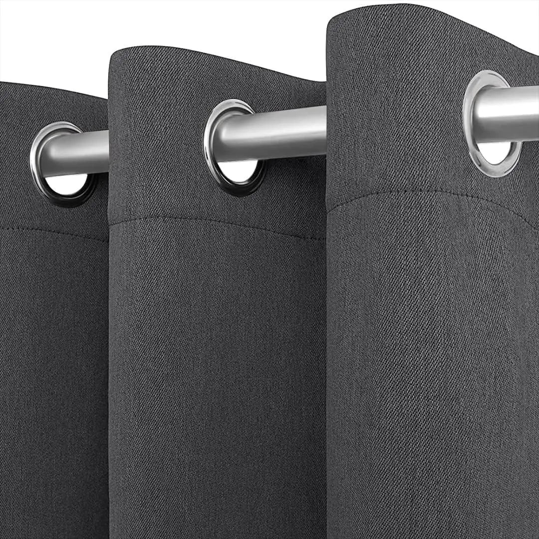 Blackout Curtains for Bedroom Pack of 2 Window Panels 52x63 inch Grey Color