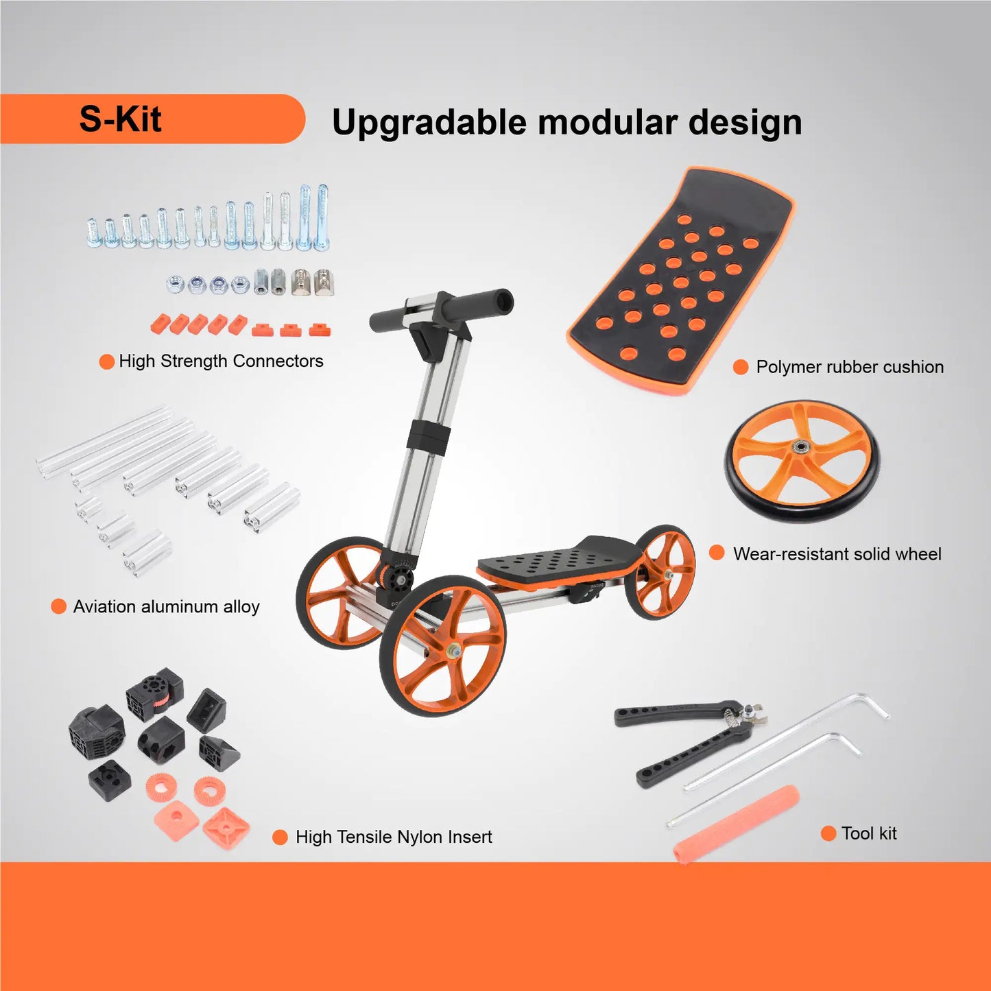 Buildable Kit 20-in-1 Balance Bike No Pedal Toy For Kids Engineered Construction Kit For Children Ages 1 To 4 - Non-Electric