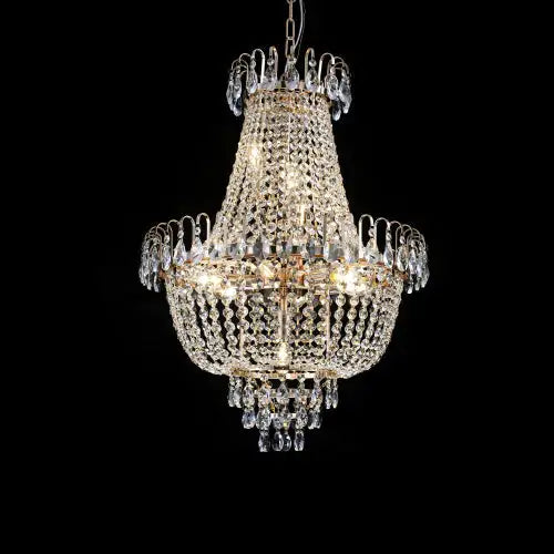 Golden Crystal Chandelier, Large Modern Luxury Chandelier, Suitable For Living Room, Dining Room, Bedroom, Hallway - No Bulb Unusable Platform - Temu