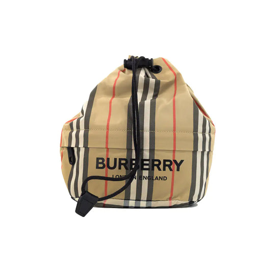 Burberry Phoebe Nylon Drawstring Bucket Bag