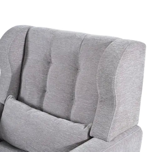 Comfortable Upholstered Lounge Chair, Small Space, Bedroom, With Pillows, Solid Wood Legs