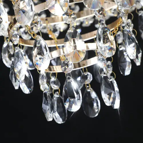 Golden Crystal Chandelier, Large Modern Luxury Chandelier, Suitable For Living Room, Dining Room, Bedroom, Hallway - No Bulb Unusable Platform - Temu