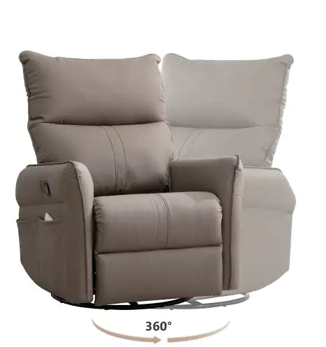 Modern Small Swing Swivel Recliner Bedroom Chair