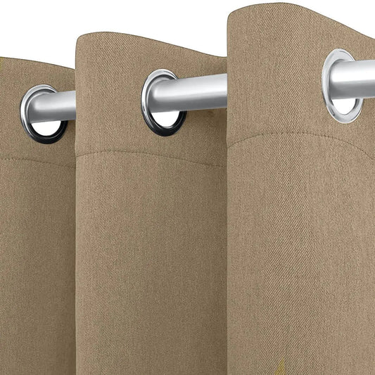 Blackout Curtains for Bedroom Pack of 2 Beige 42 x 84 inch Window Hanging Panel