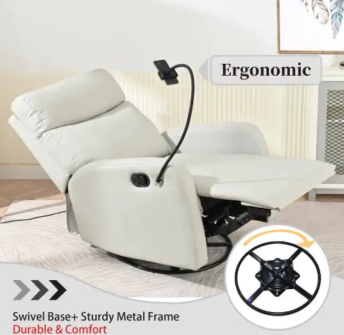 Modern Small Rocking Chair, Swivel Recliner, Bedroom Chair