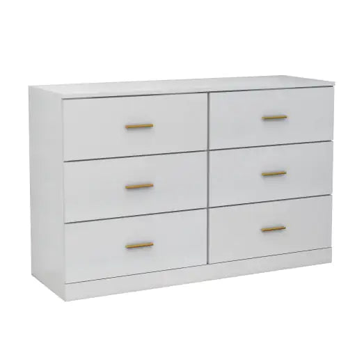 Modern White 6-drawer Bedroom Dressing Table