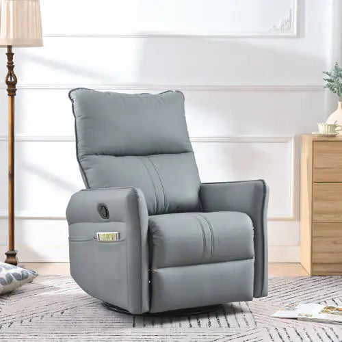 Modern Small Swing Swivel Recliner Bedroom Chair