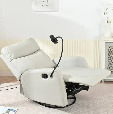 Modern Small Rocking Chair, Swivel Recliner, Bedroom Chair